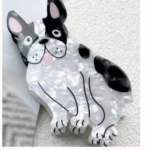 ⭐️❤️ FREE Dog Puppy Terrier Hair Chic Glam Trendy Modern Minimalist Claw Clip - Picture 1 of 4